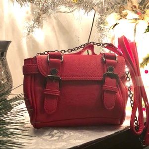 Steve Madden Red Leather Mini Crossbody
